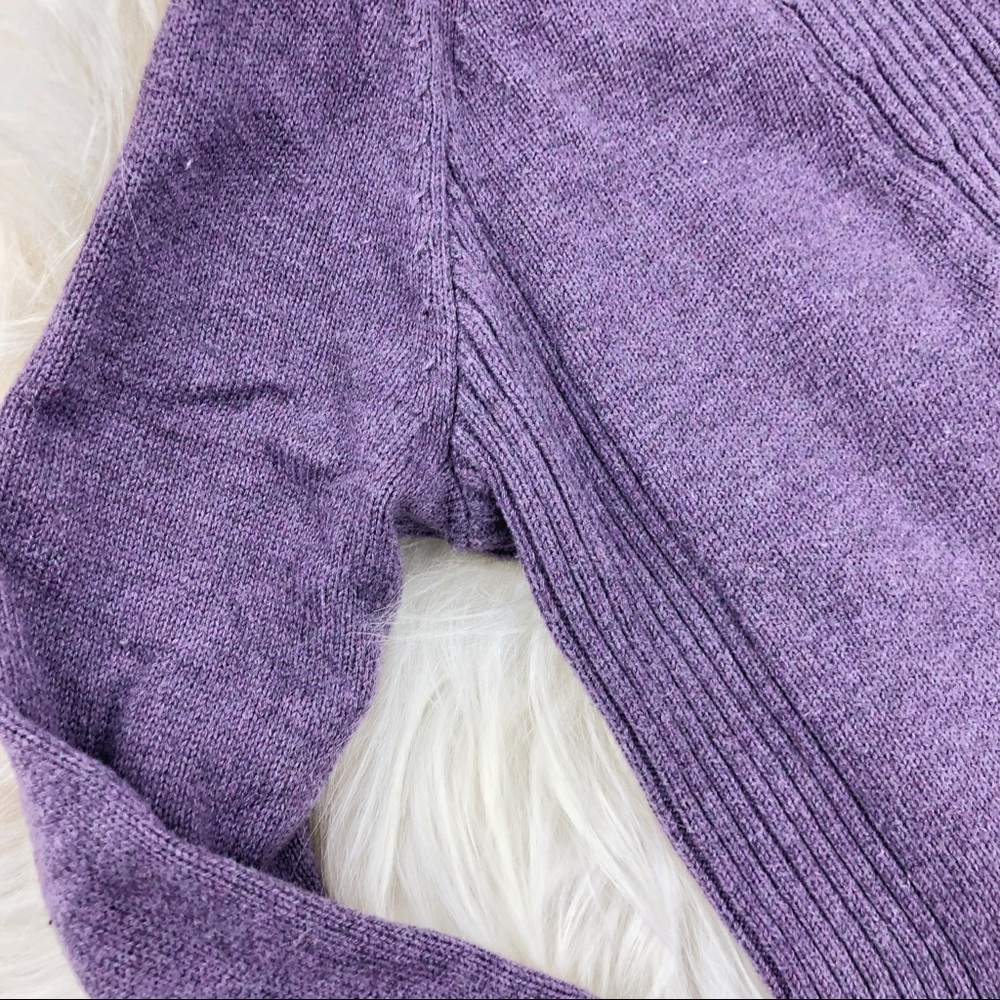 Eddie Bauer Purple Knit Sweater Zip Neck - Picture 6 of 8